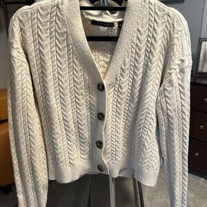Cyrus Ivory Cable Knit Cardigan